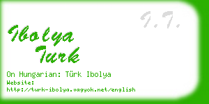 ibolya turk business card
